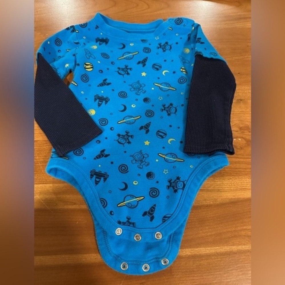 Garanimals Blue and Black Space Adventure Bodysuit